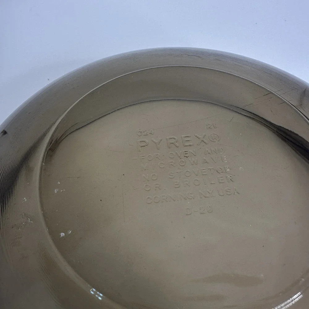Vintage Pyrex USA Casserole Smoke Glass‎ Oven Lidded Cooking Dish